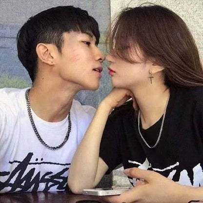 Classic Curb Stainless Steel Chain Necklaces for Women Men Hip Hop Necklace on The Neck Fashion Jewelry Accessories Friends Gift