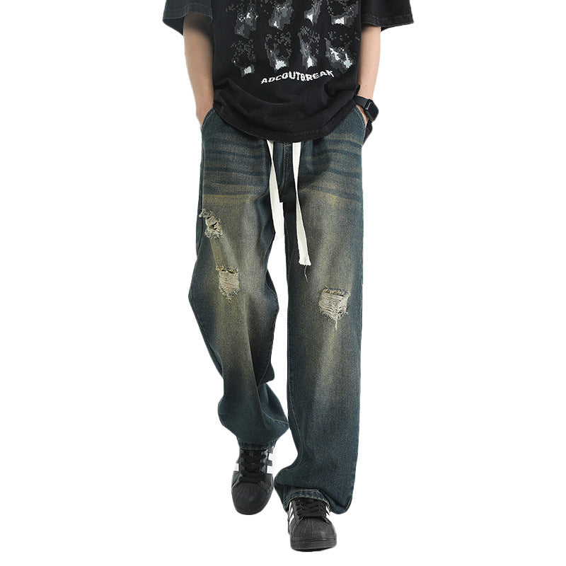 Men Loose Straight Leg Pants