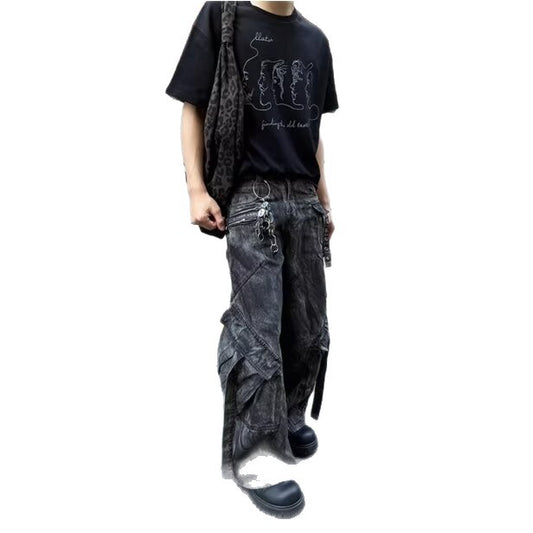 Heavy duty denim pants for men